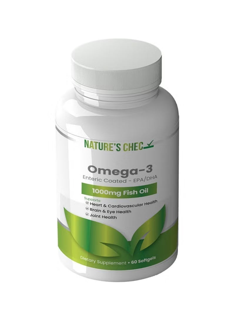 NATURE'S CHEC OMEGA 3 FISH OIL 1000MG CAP 60'S - Image 1